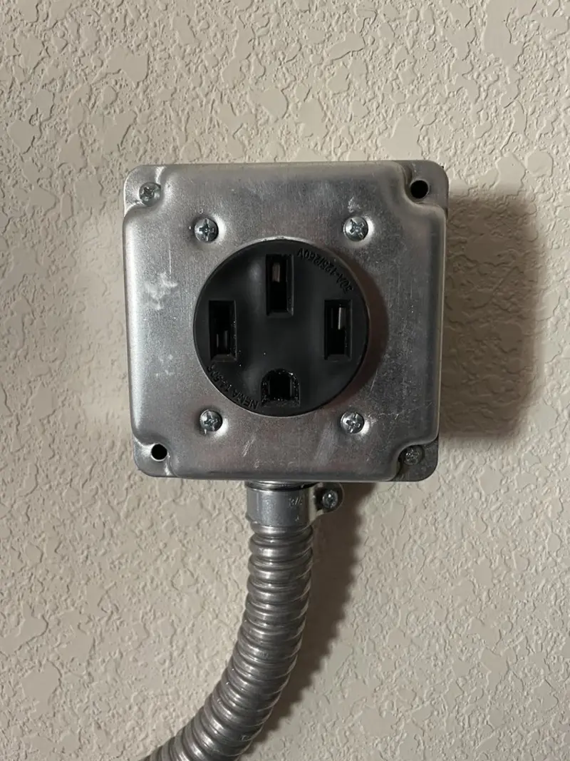 NEMA 14-50 outlet installed for Electrical Panel Upgrade in Grand Forks